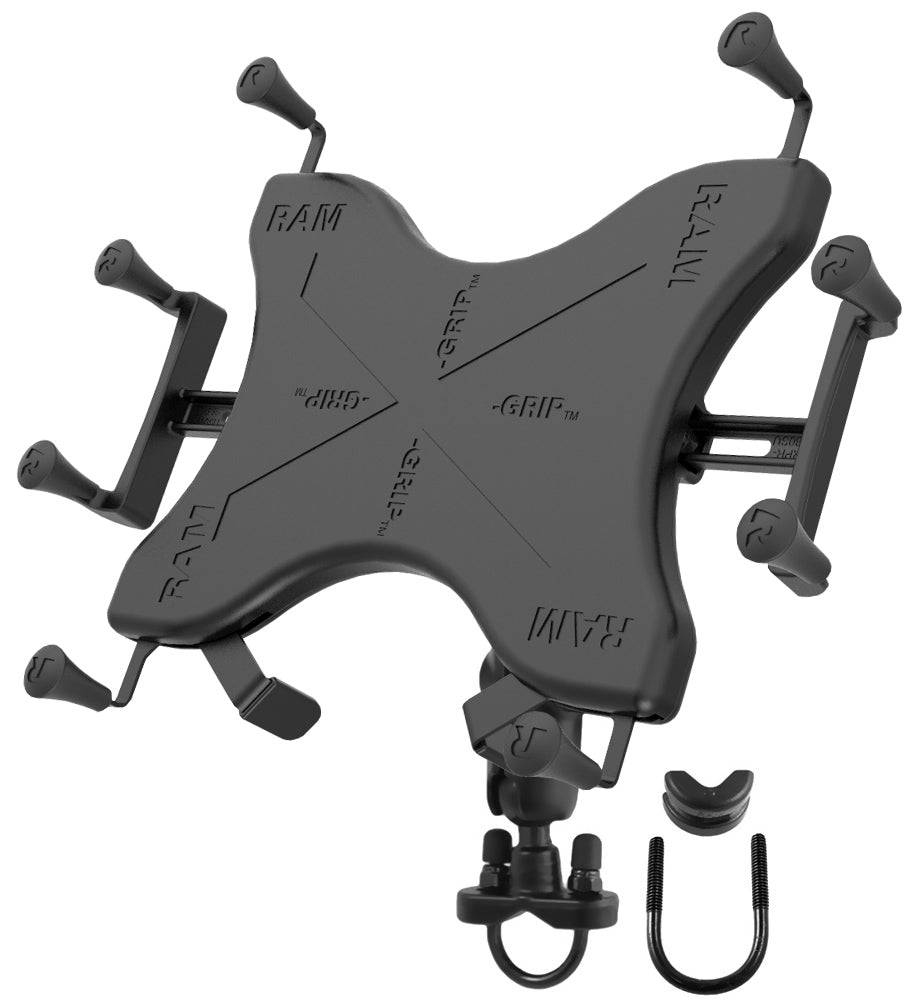 RAM Handlebar U-Bolt Mount with Universal RAM® X-Grip® Cradle for 10" Large Tablets - RAM-B-149Z-UN9U - OC Mounts