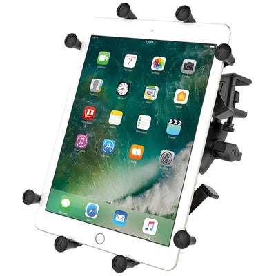 RAM Glare Shield Clamp Mount with Universal RAM® X-Grip® Cradle for 10" Large Tablets - RAM-B-177-UN9U - OC Mounts
