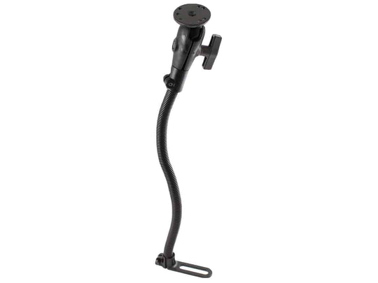 RAM POD I Universal No-Drill™ Vehicle Mount with 18" Rigid Aluminum Rod & 1.5" Dia. Bal Round Adapter Base - RAM-316-1-202U