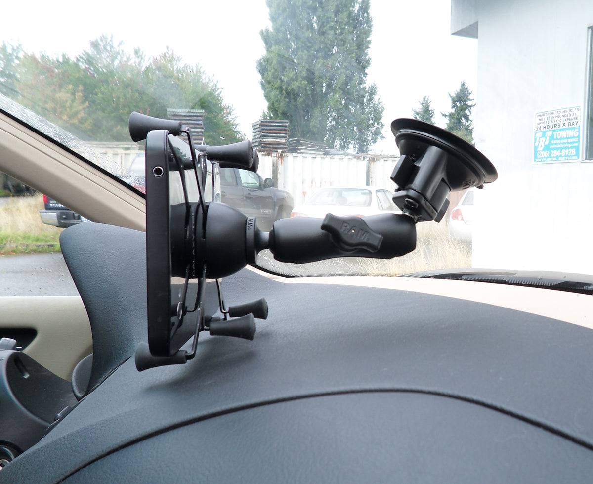 RAM Twist-Lock™ Suction Cup Mount with Universal RAM® X-Grip® Cradle for 7"-8" Tablets - RAM-B-166-UN8U - OC Mounts