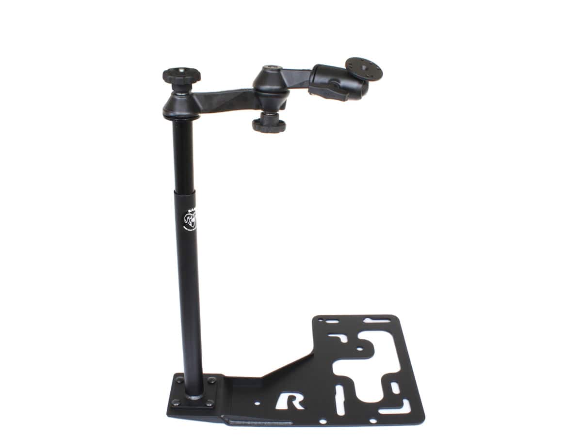 Universal No-Drill™ Vehicle Mount for heavy duty trucks with round AMPS plate. - RAM-VB-168-RO1 - OC Mounts