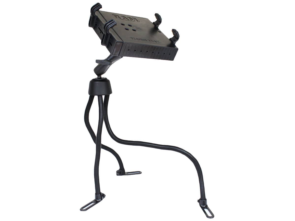 RAM Pod™ III Vehicle Mount with Double Ball Mount (1.5" Ball) & Universal Tough-Tray™ Laptop Holder - RAM-316-3BA1U - OC Mounts