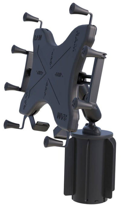 RAM-A-CAN™ II Universal Cup Holder Mount with Universal RAM® X-Grip® Cradle for 12" Tablets - RAP-299-3-UN11U - OC Mounts