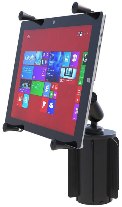 RAM-A-CAN™ II Universal Cup Holder Mount with Universal RAM® X-Grip® Cradle for 12" Tablets - RAP-299-3-UN11U - OC Mounts