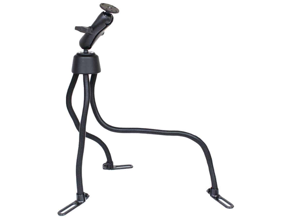 RAM Pod™ III Vehicle Mount with Double Ball Mount (1.5" Ball) with Plate Containing AMPS Hole Pattern - RAM-316-3-202U - OC Mounts