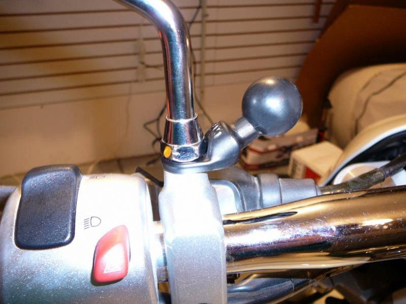 RAM 9mm Angled Base Motorcycle Mount with Short Double Socket Arm & Universal RAM® X-Grip® Cell/iPhone Cradle - RAM-B-272-A-UN7 - OC Mounts