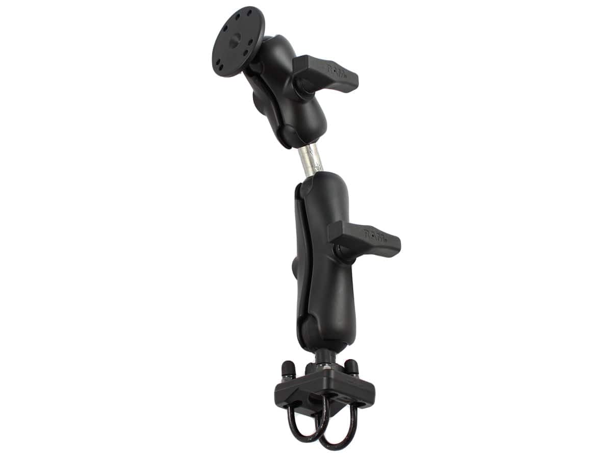 RAM C Size 1.5" U-Bolt Rail Mount with Double Ball Adapter and 3/8"-16 Threaded Stud for Rails from .75" to 1.25" - RAM-101U-UK2 - OC Mounts
