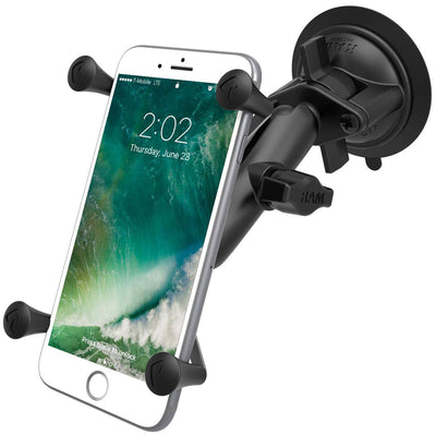 RAM Twist-Lock™ Suction Cup Mount with Universal RAM® X-Grip® Large Phone/Phablet Cradle - RAM-B-166-UN10U - OC Mounts