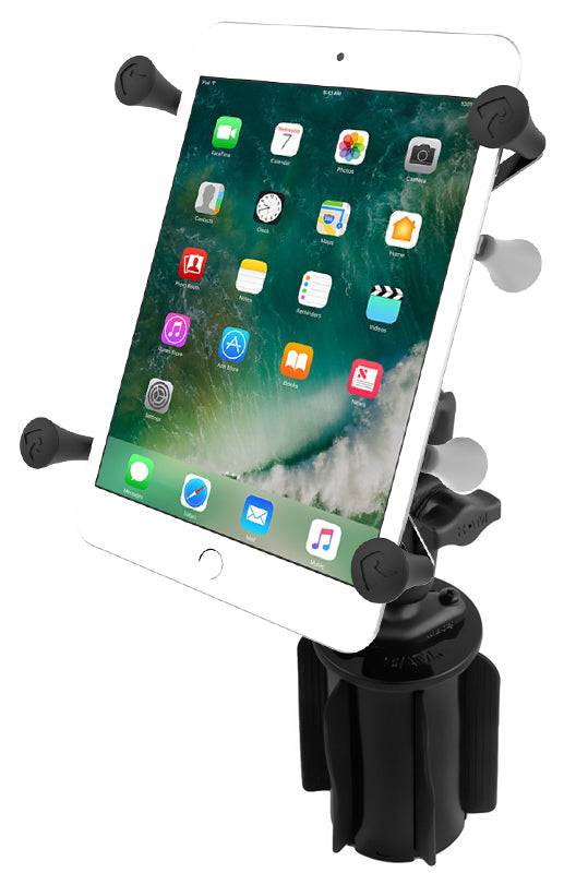 RAM-A-CAN™ II Universal Cup Holder Mount with Universal RAM® X-Grip® Cradle for 7"-8" Tablets - RAP-299-3-UN8U - OC Mounts