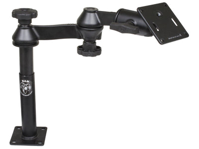 RAM Double Swing Arm with 4" Male Tele-Pole™, 7" Female Tele-Pole™ & 3.625" Square Base (75mm x 75mm VESA) - RAM-VP-SW1-47-2461 - OC Mounts
