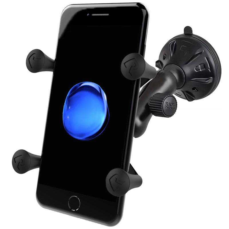 RAM Composite Twist-Lock™ Suction Cup Mount with Universal RAM® X-Grip® Cell Phone Cradle - RAP-B-166-2-UN7U - OC Mounts