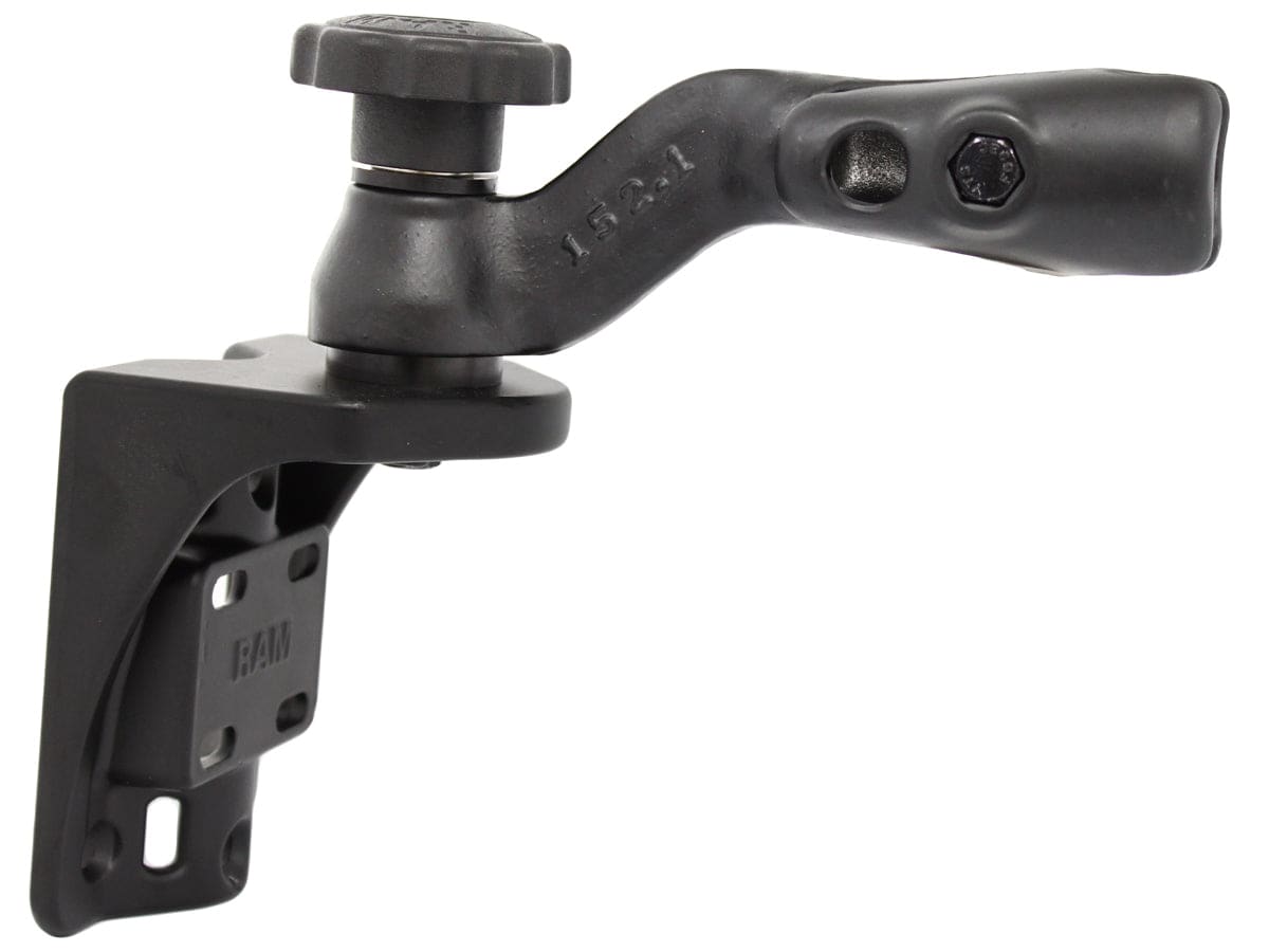 RAM 6" Curved Swing Arm with Open Single Socket for 1.5" Diameter Balls and Vertical Mounting Base - RAM-109V-4U - OC Mounts