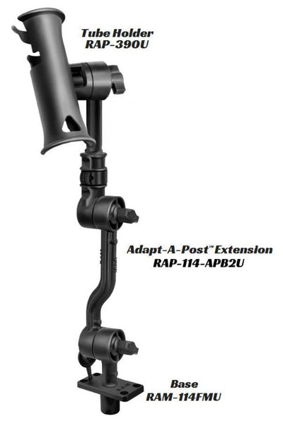RAM Adjustable Adapt-A-Post™ 13.5" Extension Arm - RAP-114-APB2U - OC Mounts