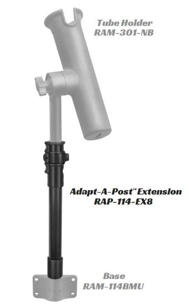 RAM Adapt-A-Post™ 11" Extension Pole - RAP-114-EX8 - OC Mounts