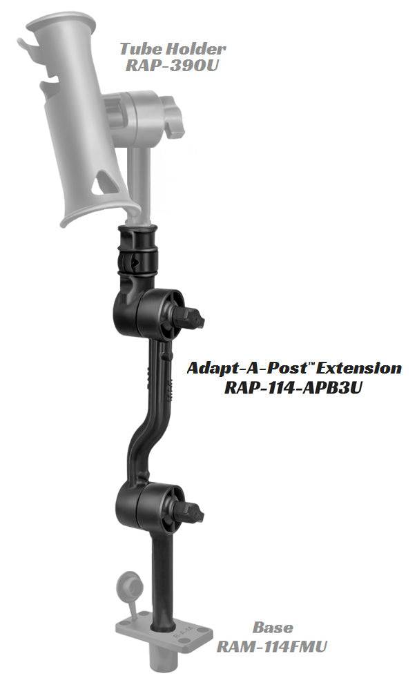 RAM Adjustable Adapt-A-Post™ 16" Extension Arm - RAP-114-APB3U - OC Mounts