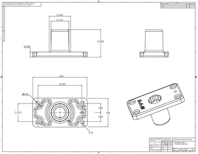 RAM ROD® Flush Base for Spline Posts - RAM-114FMU - OC Mounts