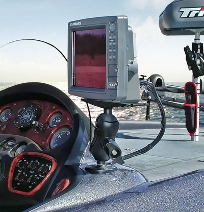 RAM D Size 2.25" Diameter Ball Mount with 11" X 3" Rectangle Plate, & 3.68" Round Plate - RAM-D-111U-C - OC Mounts