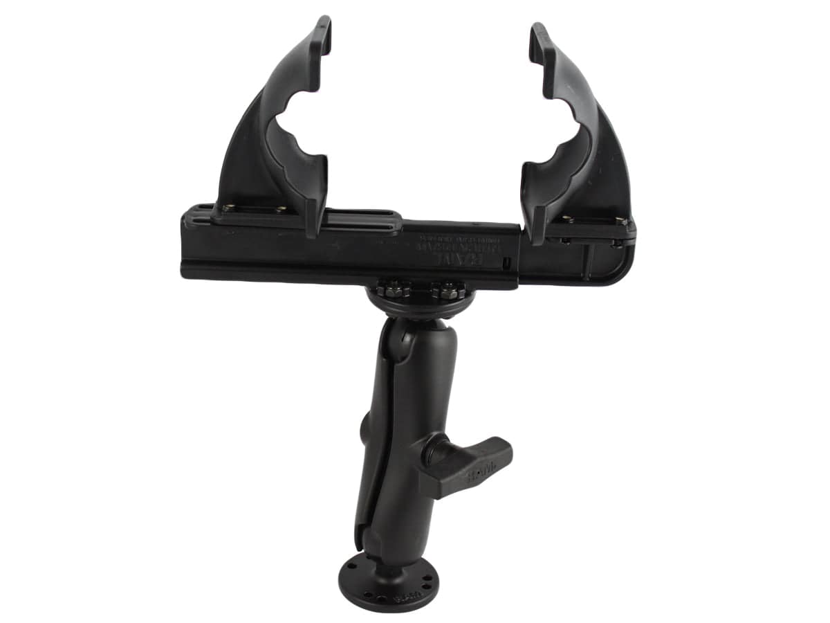 RAM C Size 1.5" Ball Mount with Medium Length Double Socket Arm & Quick Draw Scanner Gun Cradle - RAM-101U-CI1 - OC Mounts