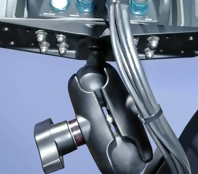 RAM D Size 2.25" Diameter Ball Mount with 11" X 3" Rectangle Plate, & 3.68" Round Plate - RAM-D-111U-C - OC Mounts