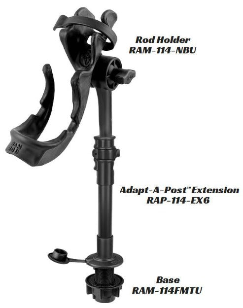 RAM Adapt-A-Post™ 9" Extension Pole - RAP-114-EX6 - OC Mounts