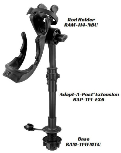 RAM Adapt-A-Post™ 9" Extension Pole - RAP-114-EX6 - OC Mounts