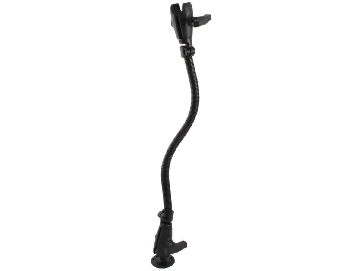18" Flex Arm with Two 1.5" Socket Arms and 2.5" Round Base - RAM-316-1-BLU1U - OC Mounts