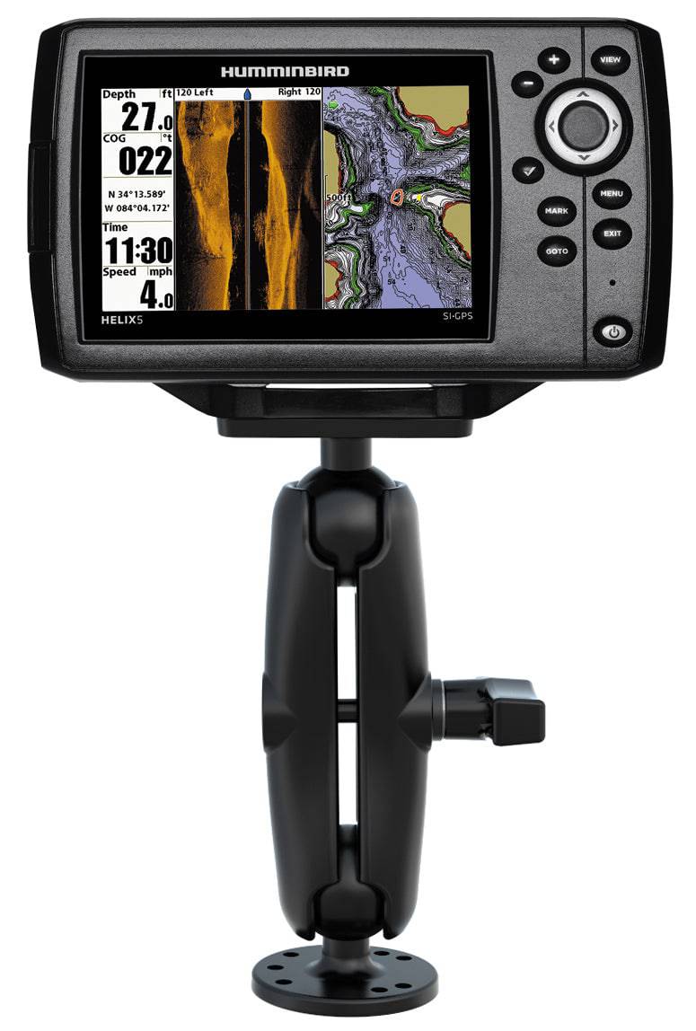 RAM 1.5" Ball Mount with 2.5" Round Base & 1.5" x 3" Plate for the Humminbird Helix 5 ONLY - RAM-202-153-202U - OC Mounts