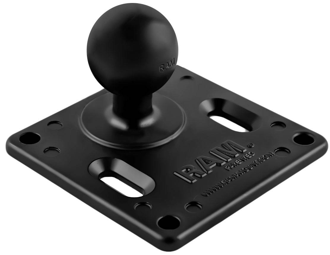 RAM 75mm X 75mm VESA 3.625" Plate with 3/8"-16 Tapped Hole & 1.5" Ball - RAM-2461U-IN1 - OC Mounts