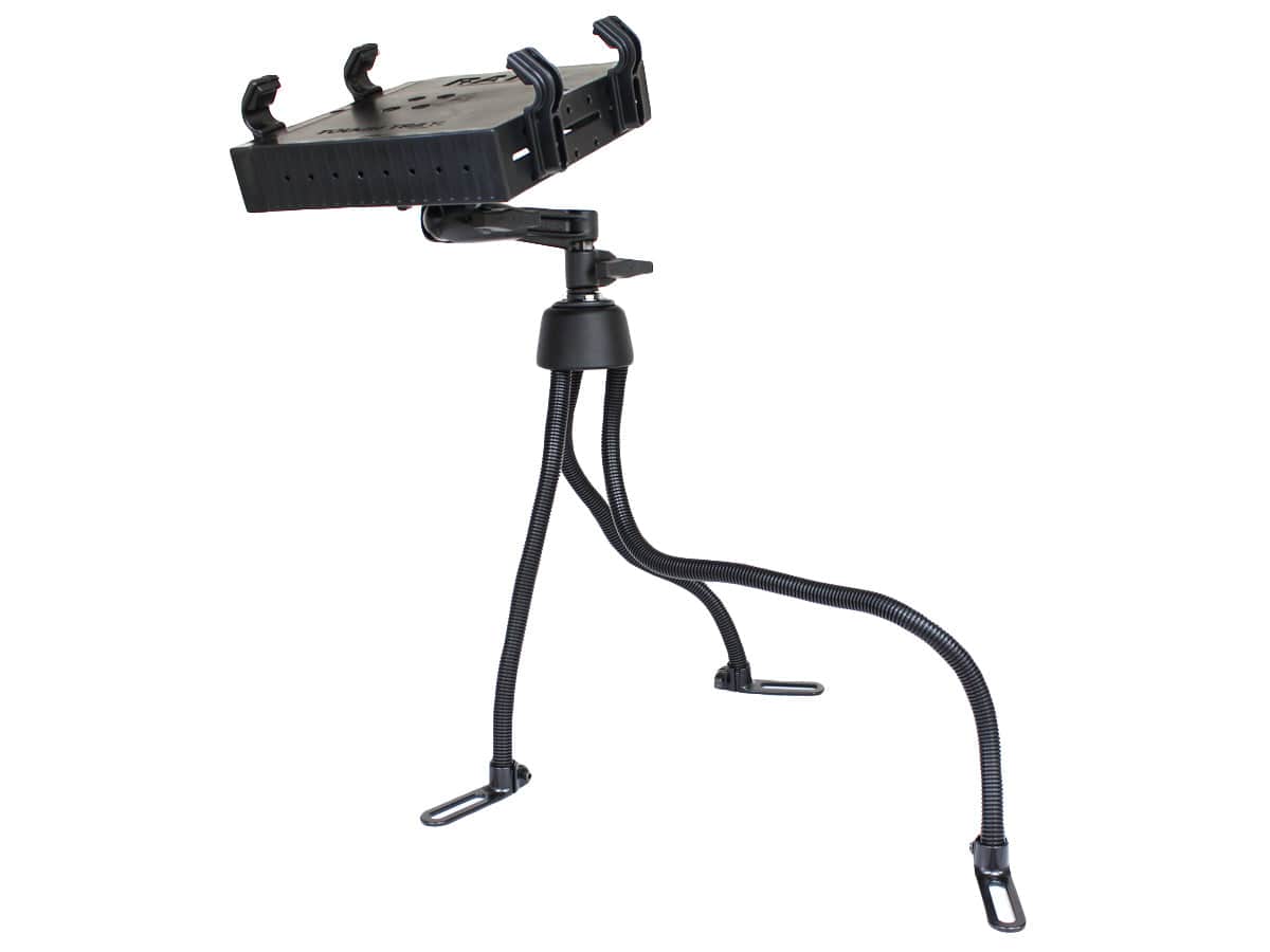RAM Pod™ III Vehicle Mount with Single Pivot Swing Arm & Universal Tough-Tray™ Laptop Holder - RAM-316-3SW1U - OC Mounts