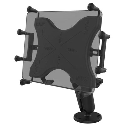 RAM Flat Surface Mount with LONG Double Socket Arm & Universal RAM® X-Grip® for 12" Tablets - RAM-B-101-C-UN11U - OC Mounts