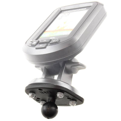 RAM Marine Electronic Adapter Base with 1" Ball for the Eagle Cuda, FishEasy, Humminbird Piranha & Lowrance X-4 - RAM-B-107-1BU - OC Mounts