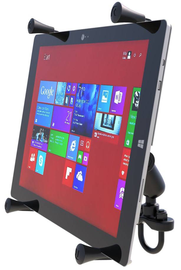 RAM Handlebar U-Bolt Mount with Universal RAM® X-Grip® Cradle for 12" Tablets - RAM-B-149Z-UN11U - OC Mounts