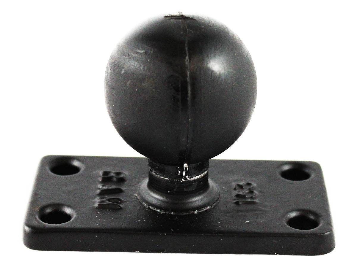 RAM C Size 1.5" Ball on Rectangular Plate with 1" x 2.5" 4-Hole Pattern - RAM-202U-153 - OC Mounts