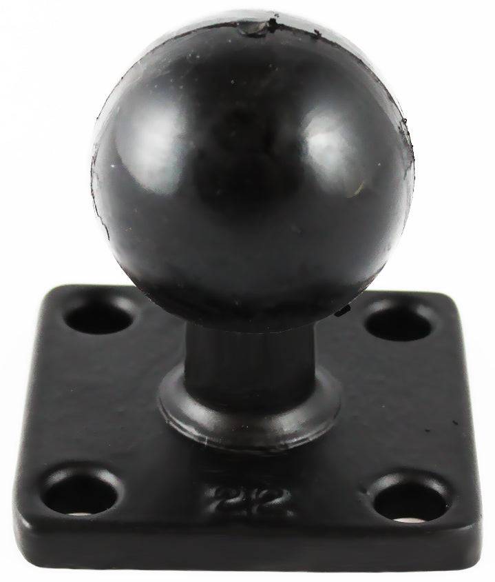 RAM C Size 1.5" Ball on Rectangular Plate with 1.5" x 1.5" 4-Hole Pattern - RAM-202U-22 - OC Mounts