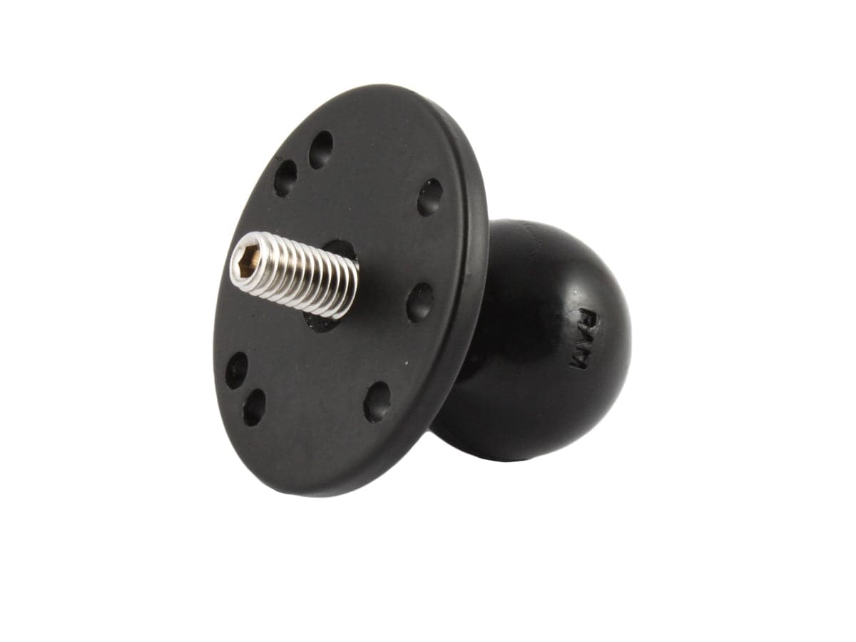 RAM 2.5" Round Base AMPs Hole Pattern, 1.5" Ball & 3/8"-16 Threaded Male Post for Cameras - RAM-202CU - OC Mounts