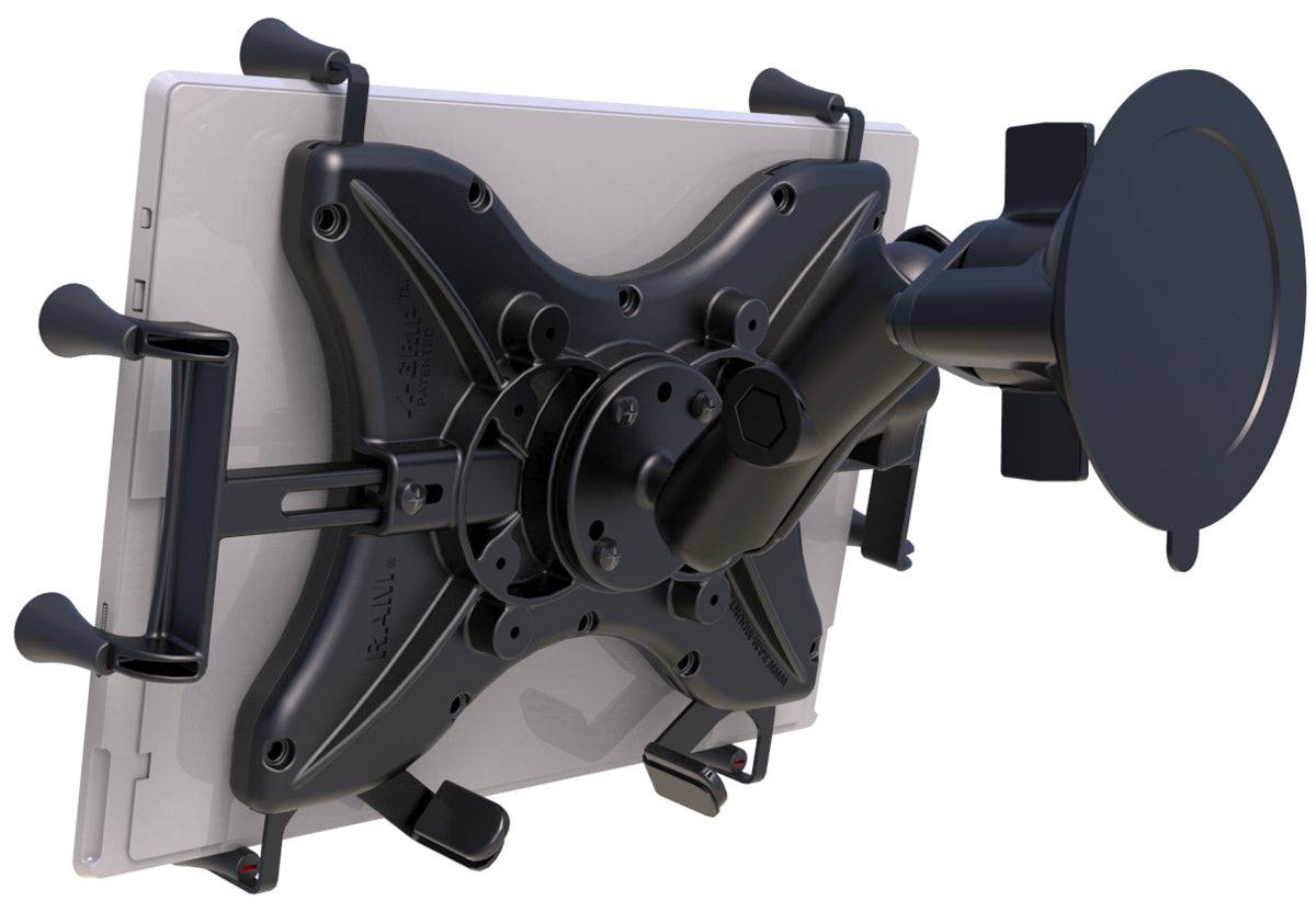 RAM Twist-Lock™ Suction Cup Mount with Universal RAM® X-Grip® Cradle for 12" Large Tablets - RAM-B-166-UN11U - OC Mounts