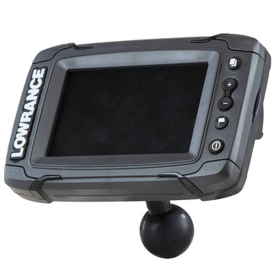 RAM Quick Release Adapter with C Size 1.5" Ball for "RUGGED USE" Lowrance Elite-5, Mark-5, Hook-5 & Elite 7 Ti Fishfinders - RAM-202U-LO11 - OC Mounts
