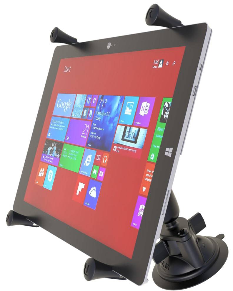 RAM Twist-Lock™ Suction Cup Mount with Universal RAM® X-Grip® Cradle for 12" Large Tablets - RAM-B-166-UN11U - OC Mounts