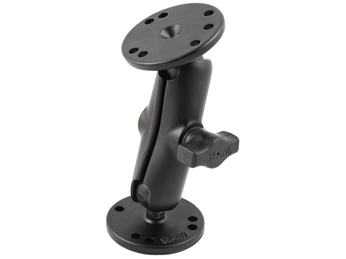 RAM 1" Ball Mount with 2/2.5" Round Bases that contain the AMPs hole pattern - RAM-B-101U-CIP1 - OC Mounts