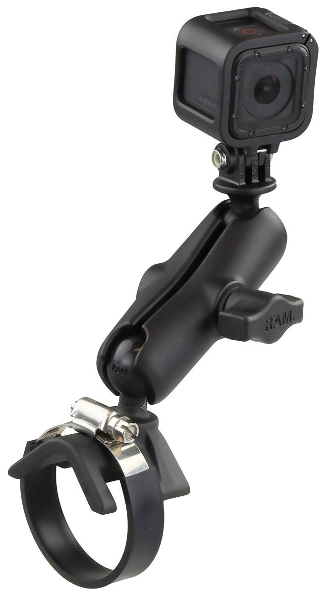RAM Strap Clamp Mount with Universal Action Camera Adapter - RAM-B-108-GOP1 - OC Mounts