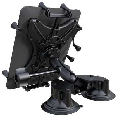 RAM® X-Grip® with RAM® Twist-Lock™ Dual Suction for 9"-10" Tablets - RAM-B-189-UN9-ALA1-KRU - OC Mounts