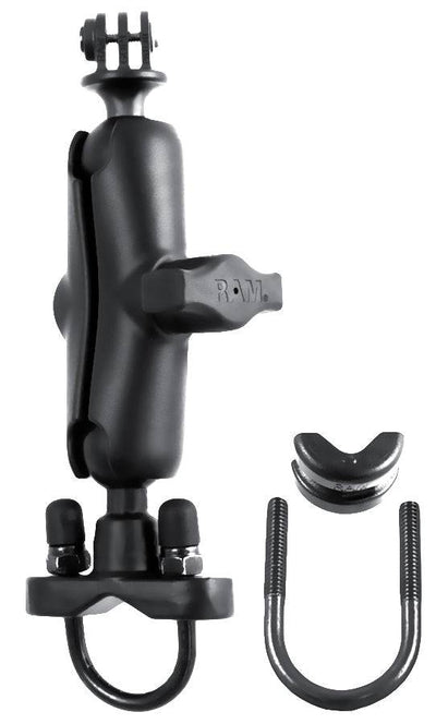 RAM Handlebar U-Bolt Mount with Universal Action Camera Adapter - RAM-B-149Z-GOP1U - OC Mounts