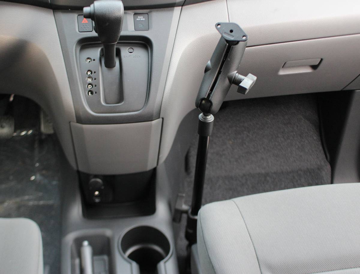 RAM Universal No-Drill™ RAM POD HD™ Vehicle Mount with Double Socket Arm & Diamond Base (AMPs 2-Hole Pattern) - RAM-316-HD-238U - OC Mounts