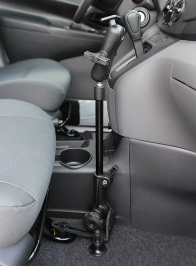 RAM Universal No-Drill™ RAM POD HD™ Vehicle Mount with Double Socket Arm & Diamond Base (AMPs 2-Hole Pattern) - RAM-316-HD-238U - OC Mounts