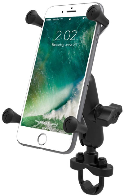 RAM Handlebar U-Bolt Mount with Universal RAM® X-Grip® Large Phone/Phablet Cradle - RAM-B-149Z-UN10U - OC Mounts
