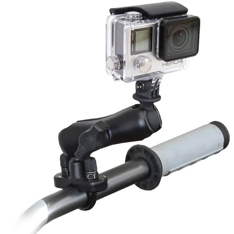RAM Handlebar U-Bolt Mount with Universal Action Camera Adapter - RAM-B-149Z-GOP1U - OC Mounts