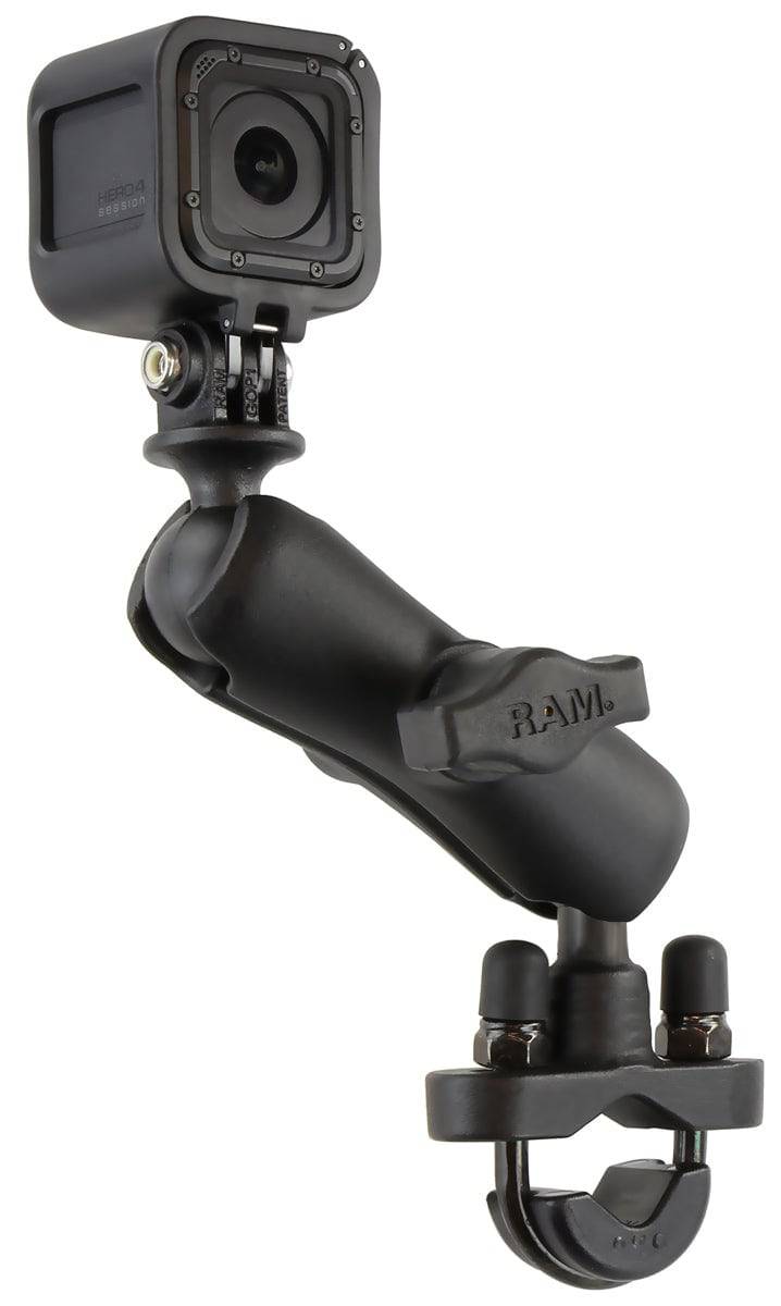 RAM Handlebar U-Bolt Mount with Universal Action Camera Adapter - RAM-B-149Z-GOP1U - OC Mounts