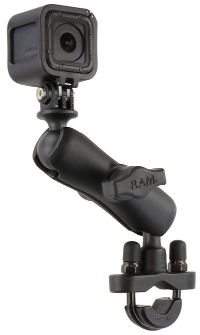 RAM Handlebar U-Bolt Mount with Universal Action Camera Adapter - RAM-B-149Z-GOP1U - OC Mounts