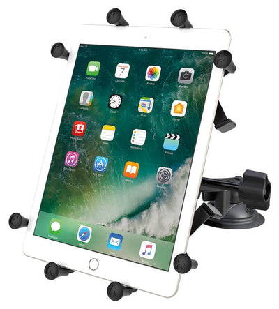 RAM® X-Grip® with RAM® Twist-Lock™ Dual Suction for 9"-10" Tablets - RAM-B-189-UN9-ALA1-KRU - OC Mounts