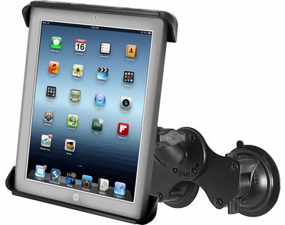 RAM Double Twist-Lock Suction Cup Mount, Tab-Tite Universal Spring Loaded Cradle for Apple iPad 1-4 WITH OR WITHOUT LIGHT DUTY CASE - RAM-B-189-TAB3U - OC Mounts